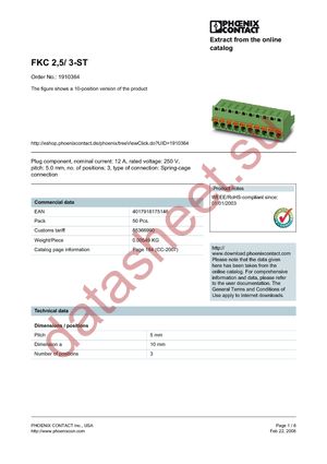 1910364 datasheet  